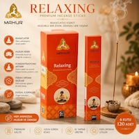 Mahur Relaxing Rahatlatıcı Çubuk Tütsü 120 Adet 6 Kutu X 20 Adet, Premium Kokulu Tütsü, Ev Ofis Yoga Ve Meditasyon İçi Mahur Relaxing Rahatlatıcı Çubuk Tütsü 120 Adet 6 Kutu X 20 Adet, Premium Kokulu Tütsü, Ev Ofis Yoga Ve Meditasyon İçi