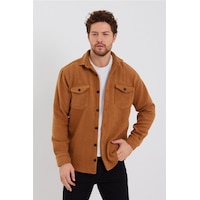 Erkek Hardal Çift Cep Kapaklı Slim Fit Oduncu Gömlek-odg001r9502s Sarı Erkek Hardal Çift Cep Kapaklı Slim Fit Oduncu Gömlek-odg001r9502s Sarı