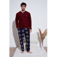 Buratti Regular Fit Bisiklet Yaka Kışlık Yumuşak Dokulu Polar Erkek Pijama Takımı 6096100 Bordo Buratti Regular Fit Bisiklet Yaka Kışlık Yumuşak Dokulu Polar Erkek Pijama Takımı 6096100 Bordo