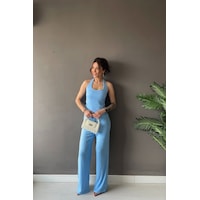 Vadon 1010 Kadın Bürümcük Dokulu Halter Yaka Crop Atlet Bol Paça Pantolon Takım Bebe Mavi Vadon 1010 Kadın Bürümcük Dokulu Halter Yaka Crop Atlet Bol Paça Pantolon Takım Bebe Mavi