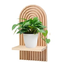 Dekoratif Modern Duvar Rafı 30x22 Cm Koyu Ahşap Dekoratif Modern Duvar Rafı 30x22 Cm Koyu Ahşap