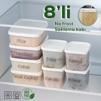 Porsima 02 Çok Amaçlı Etiketli Derin Dondurucu Saklama Kabı 8'li Beyaz Porsima 02 Çok Amaçlı Etiketli Derin Dondurucu Saklama Kabı 8'li Beyaz