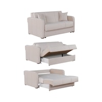 Kilim Mobilya Adonis Çift Kişilik Yataklı Kanepe 140 Krem Kilim Mobilya Adonis Çift Kişilik Yataklı Kanepe 140 Krem