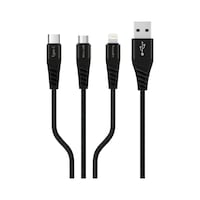 Polosmart Pbs412 Type-c / Micro Usb / Lightning 3 İn 1 Şarj Kablosu 1.2 Metre Siyah Polosmart Pbs412 Type-c / Micro Usb / Lightning 3 İn 1 Şarj Kablosu 1.2 Metre Siyah