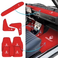 Renault 12 Toros Nakışlı Kırmızı Oto Halı Paspas | Torpido Koruma Halısı | Vites Konsol Koruma Seti Renault 12 Toros Nakışlı Kırmızı Oto Halı Paspas | Torpido Koruma Halısı | Vites Konsol Koruma Seti