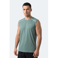 Slazenger Rexıs Erkek Kolsuz Su Yeşili Tişört Slazenger Rexıs Erkek Kolsuz Su Yeşili Tişört