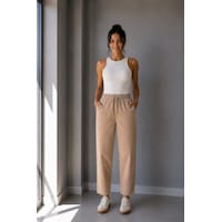 Vadon 1019 Kadın Pamuk Gabardin Lastikli Bel Havuç Kesim Pantolon Camel Vadon 1019 Kadın Pamuk Gabardin Lastikli Bel Havuç Kesim Pantolon Camel