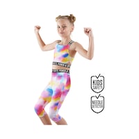 Batik Kız Çocuk Crop Top Spor Tayt Takım Batik Kız Çocuk Crop Top Spor Tayt Takım
