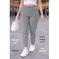 Cedy Denim Mom Fit Jean Büyük Beden Yüksek Bel Carrot Kesim Dar Paça Pileli Esnek Kot Pantolon C600 Taş Rengi Cedy Denim Mom Fit Jean Büyük Beden Yüksek Bel Carrot Kesim Dar Paça Pileli Esnek Kot Pantolon C600 Taş Rengi