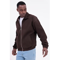 Freemen Erkek Basic Gabardin Kumaş Fermuarlı Oversize Mevsimlik Polo Yaka Ceket Kiremit Freemen Erkek Basic Gabardin Kumaş Fermuarlı Oversize Mevsimlik Polo Yaka Ceket Kiremit