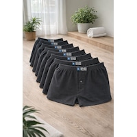 Seher Yıldızı Erkek Penye Boxer 8'li Set Füme Seher Yıldızı Erkek Penye Boxer 8'li Set Füme
