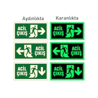 Fotolümen ( Fosforlu ) Acil Çıkış Levhaları Fotolümen ( Fosforlu ) Acil Çıkış Levhaları