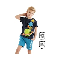 Gezegenler Erkek Çocuk Yazlık T-shirt Şort Takım Gezegenler Erkek Çocuk Yazlık T-shirt Şort Takım