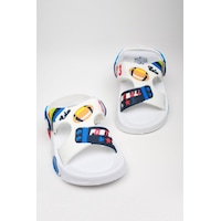 Günlük Unisex Çocuk Sandalet Esnek Kaymaz Taban Yazlık Ev Okul Kreş Ayakkabı Ps940-ps955 Beyaz - Lacivert Günlük Unisex Çocuk Sandalet Esnek Kaymaz Taban Yazlık Ev Okul Kreş Ayakkabı Ps940-ps955 Beyaz - Lacivert