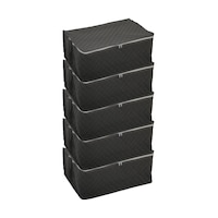 Adarya Home Büyük Boy Yorgan Hurcu 5 Adet 100 x 50 x 50 Gri