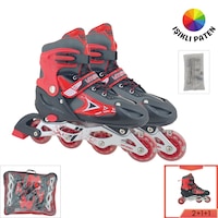 Vr1 - Metal 2+2 Işıklı 3in1 Ayarlanabilir Çocuk Pateni 2+1+1 / 2+2 Silikon Tekerli Uç Korumalı Kırmızı Vr1 - Metal 2+2 Işıklı 3in1 Ayarlanabilir Çocuk Pateni 2+1+1 / 2+2 Silikon Tekerli Uç Korumalı Kırmızı