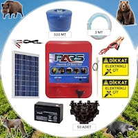 Pars Elektrikli Çit Ayı-Domuz Kovucu Eco Set 500 (Demir Direk İz Pars Elektrikli Çit Ayı-Domuz Kovucu Eco Set 500 (Demir Direk İz