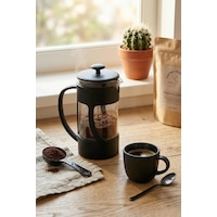 350 Ml Borosilikat Cam French Press & Siyah Modern Kahve Ve Bitki Çayı Demleme Gereci Çok Renkli 350 Ml Borosilikat Cam French Press & Siyah Modern Kahve Ve Bitki Çayı Demleme Gereci Çok Renkli