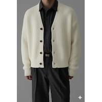 Tarz Cool Ekru Erkek Slim Fit Pamuklu Yuvarlak Yaka Düğmeli Hırka Ekru Tarz Cool Ekru Erkek Slim Fit Pamuklu Yuvarlak Yaka Düğmeli Hırka Ekru