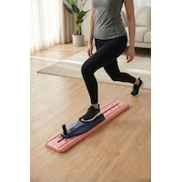 Ev Tipi Full Body Egzersiz Aleti - Direnç Halatlı Kayar Board Sistemli Fitness Seti Pembe Ev Tipi Full Body Egzersiz Aleti - Direnç Halatlı Kayar Board Sistemli Fitness Seti Pembe