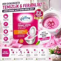 2 Li Aktif Pembe Köpük Tuvalet Temizleyici 2x100 Gr Köpüren Klozet Temizlik Tozu, Pratik Kullanım Ve Ferah Koku 2 Li Aktif Pembe Köpük Tuvalet Temizleyici 2x100 Gr Köpüren Klozet Temizlik Tozu, Pratik Kullanım Ve Ferah Koku