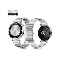 Huawei Watch Gt5 41mm İle Uyumlu Renk Detaylı 18mm Paslanmaz Çelik Metal Kordon Kayış
