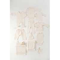 Tinylamb Pure Organik Yenidoğan Hastane Çıkış Seti - 11 Parça Krem Tinylamb Pure Organik Yenidoğan Hastane Çıkış Seti - 11 Parça Krem