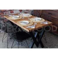 Masif Ahşap Laurus Sulamalı Yemek Masası 8 Kişilik 85 x 220 x 76cm Masif Ahşap Laurus Sulamalı Yemek Masası 8 Kişilik 85 x 220 x 76cm