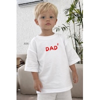 Monila Unisex Çocuk Pamuklu Bisiklet Yaka Baskılı T-shirt Beyaz - Kırmızı Monila Unisex Çocuk Pamuklu Bisiklet Yaka Baskılı T-shirt Beyaz - Kırmızı