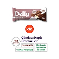 Delly Orman Meyveleri Aromalı Çikolata Kaplı Yüksek Protein Bar 12 x 40 G Delly Orman Meyveleri Aromalı Çikolata Kaplı Yüksek Protein Bar 12 x 40 G