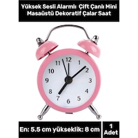 Premium Yüksek Sesli Alarmlı Pilli Dekoratif Çift Çanlı Mini Masaüstü Analog Dekoratif Çalar Saat Premium Yüksek Sesli Alarmlı Pilli Dekoratif Çift Çanlı Mini Masaüstü Analog Dekoratif Çalar Saat