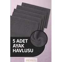Serra 5 Adet %100 Pamuk En Iyi Emici Ayak Havlusu Konforlu Banyo Paspası 50x70cm Antrasit Serra 5 Adet %100 Pamuk En Iyi Emici Ayak Havlusu Konforlu Banyo Paspası 50x70cm Antrasit