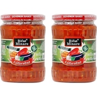 Rıfat Minare Lütenitsa Acı Sos Cam 2 x 580 G Rıfat Minare Lütenitsa Acı Sos Cam 2 x 580 G