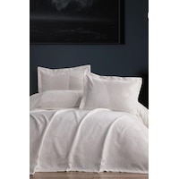 Firdevs 3 Parça Çift Kişilik Pike Takımı 240x260 Krem Krem Firdevs 3 Parça Çift Kişilik Pike Takımı 240x260 Krem Krem