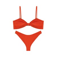 Kaplı Kesim Düğüm Detaylı Ayarlanabilir Askılı Bikini Takımı Turuncu Kaplı Kesim Düğüm Detaylı Ayarlanabilir Askılı Bikini Takımı Turuncu