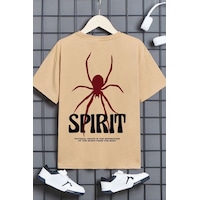 Uyguntarz Çocuk Spirit Baskılı Pamuklu Tshirt Bej Uyguntarz Çocuk Spirit Baskılı Pamuklu Tshirt Bej