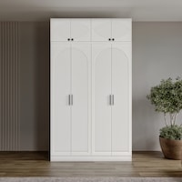Komple Mdf Oslo 4 Kapaklı Yüklüklü Beyaz Gardırop Komple Mdf Oslo 4 Kapaklı Yüklüklü Beyaz Gardırop