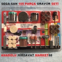 Segasan 105 Parça Gravür Seti Mini Taşlama Oyma Seti Segasan 105 Parça Gravür Seti Mini Taşlama Oyma Seti