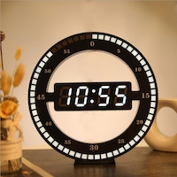 Triline 3D Led Dijital Elektronik Modern Duvar Ve Masa Saati Tari Siyah Triline 3D Led Dijital Elektronik Modern Duvar Ve Masa Saati Tari Siyah