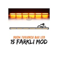 Turuncu Tepe Çakar Bar Led 90cm 12-24v Off Road Çekici Traktör İkaz Lambası Çakar 15 Modlu Siyah Turuncu Tepe Çakar Bar Led 90cm 12-24v Off Road Çekici Traktör İkaz Lambası Çakar 15 Modlu Siyah