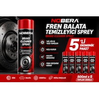 Nobera Fren Balata Temizleyici Sprey 500 Ml X 5 Adet Nobera Fren Balata Temizleyici Sprey 500 Ml X 5 Adet