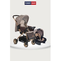Tommybaby TB-980 Gold Travel Sistem Bebek Arabası Puset Füme Tommybaby TB-980 Gold Travel Sistem Bebek Arabası Puset Füme