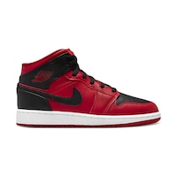 Nike Air Jordan 1 Mid Reverse Bred Gs Siyah Kırmızı Nike Air Jordan 1 Mid Reverse Bred Gs Siyah Kırmızı