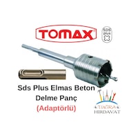 Tomax Sds Plus Elmaslı Beton Delme Panç Adaptörlü 75mm Tomax Sds Plus Elmaslı Beton Delme Panç Adaptörlü 75mm