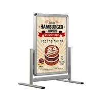 Çift Taraflı Kısa Ayaklı Alüminyum Çerçeve Reklam Poster Panosu Çift Taraflı Kısa Ayaklı Alüminyum Çerçeve Reklam Poster Panosu
