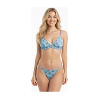 Bonbon Kadın Transparan Tül Fırfırlı Balensiz Desteksiz Sütyen Ve Transparan String Külot 2'li Takım Bb2271 Mavi Bonbon Kadın Transparan Tül Fırfırlı Balensiz Desteksiz Sütyen Ve Transparan String Külot 2'li Takım Bb2271 Mavi