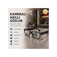 Kameralı Akıllı Gözlük Bluetooth Sesli Arama Fotoğraf ve Video Kayıtlı Hafıza Kartı Destekli