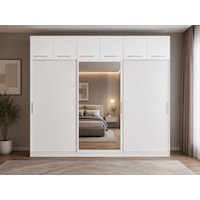 Luma Tamamı Mdf Sürgü Kapaklı Dolap Gardırop Yüklüklü Beyaz 240 Cm Luma Tamamı Mdf Sürgü Kapaklı Dolap Gardırop Yüklüklü Beyaz 240 Cm