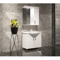 Yıldız Banyo Dolabı 55 Cm Beyaz Mdf Beyaz Yıldız Banyo Dolabı 55 Cm Beyaz Mdf Beyaz