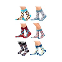 Ozzy Socks Erkek Çok Renkli Desenli Organik Pamuklu 6'lı Dikişsiz Çorap Çok Renkli Ozzy Socks Erkek Çok Renkli Desenli Organik Pamuklu 6'lı Dikişsiz Çorap Çok Renkli